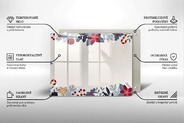 Glas Herdabdeckplatte Weihnachtsdekorationen