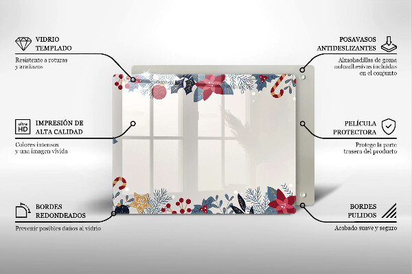 Glas Herdabdeckplatte Weihnachtsdekorationen