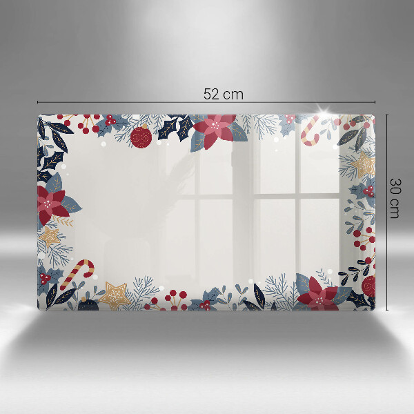 Glas Herdabdeckplatte Weihnachtsdekorationen