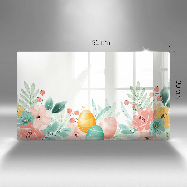 Glas Herdabdeckplatte Ostereier