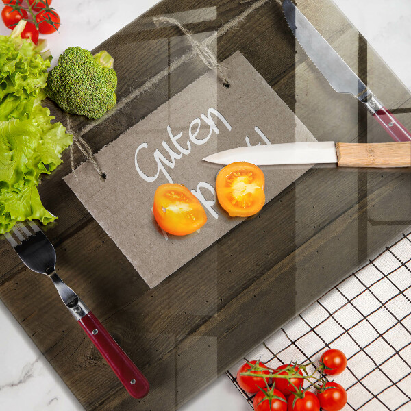 Glas Herdabdeckplatte Guten Apetit