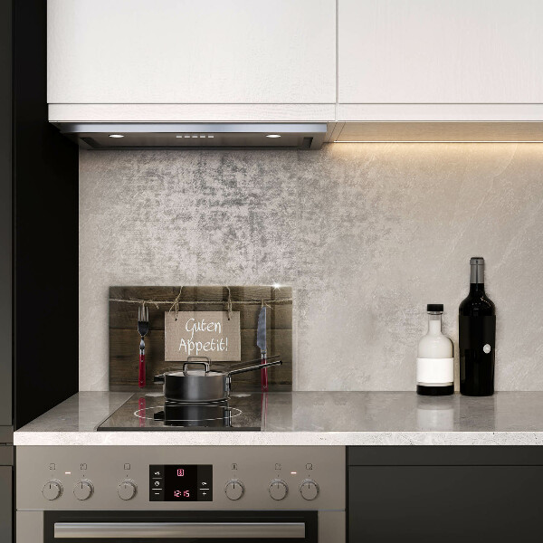 Glas Herdabdeckplatte Guten Apetit