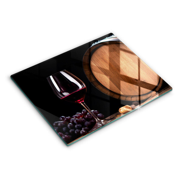 Glas Herdabdeckplatte Fassweinglas