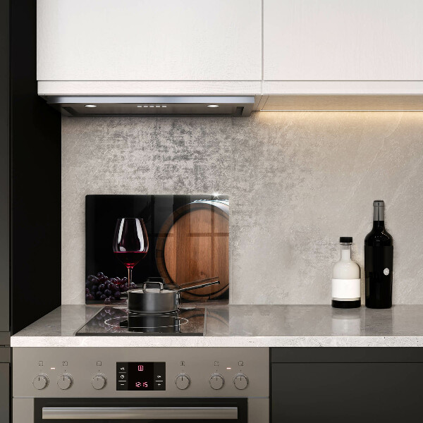 Glas Herdabdeckplatte Fassweinglas