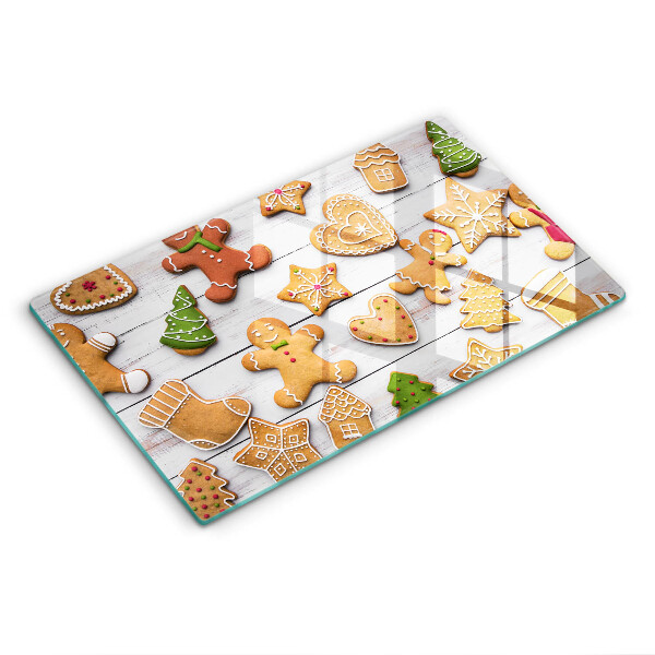 Glas Herdabdeckplatte Weihnachtslebkuchen
