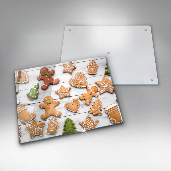 Glas Herdabdeckplatte Weihnachtslebkuchen