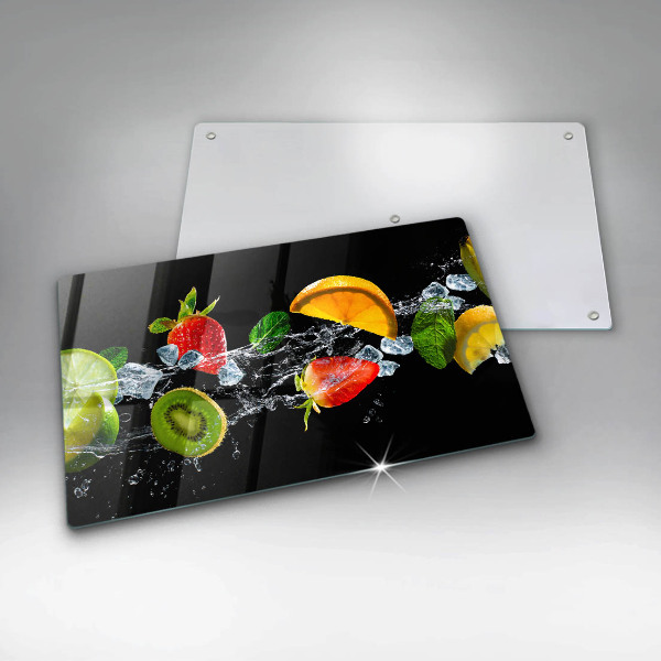 Glas Herdabdeckplatte Früchte im Wasser