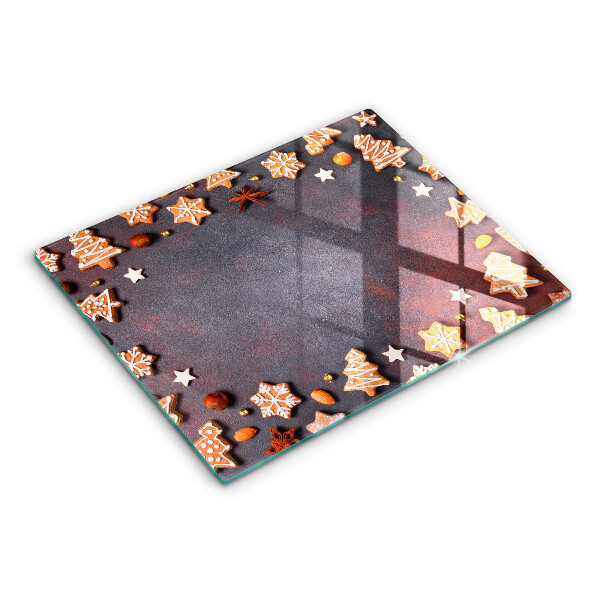 Glas Herdabdeckplatte Lebkuchenweihnachten