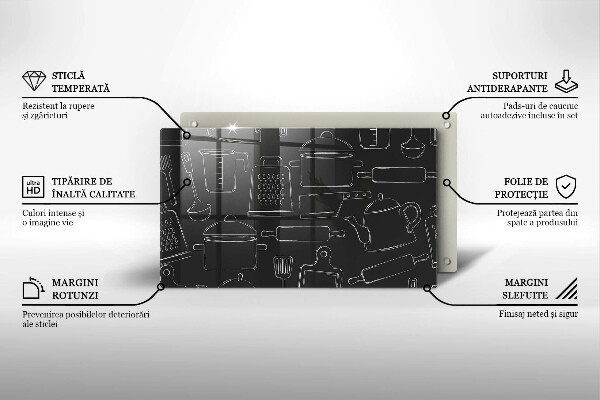 Glas Herdabdeckplatte Cartoon-Küchenzubehör