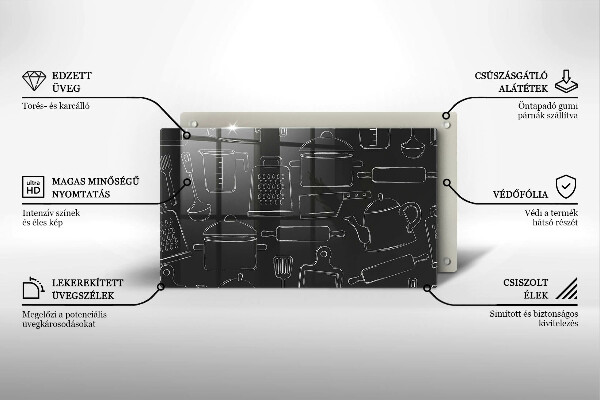 Glas Herdabdeckplatte Cartoon-Küchenzubehör