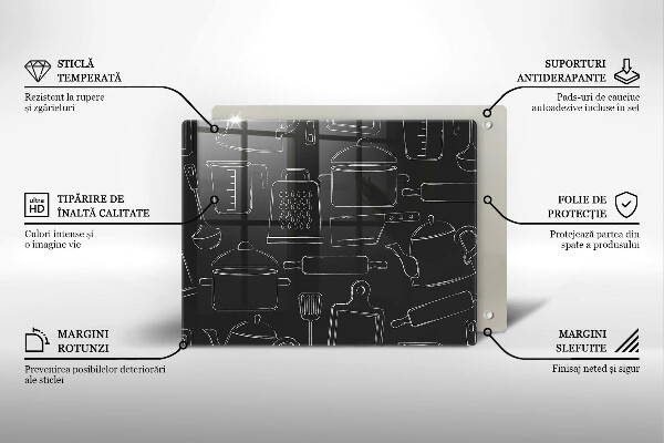 Glas Herdabdeckplatte Cartoon-Küchenzubehör