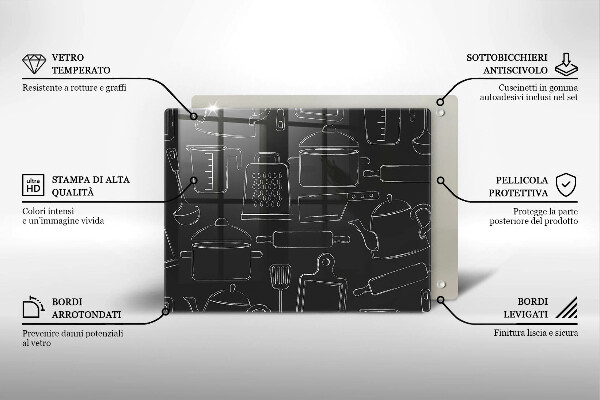 Glas Herdabdeckplatte Cartoon-Küchenzubehör
