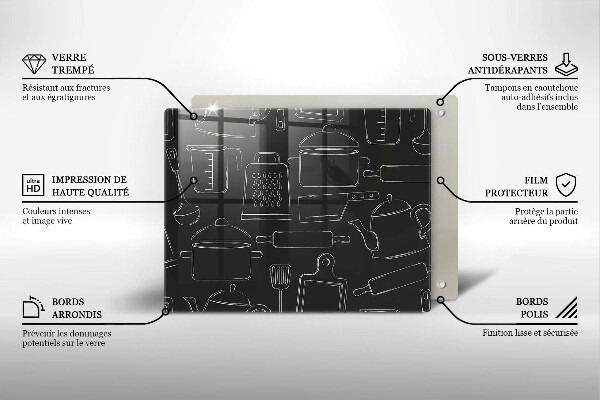 Glas Herdabdeckplatte Cartoon-Küchenzubehör