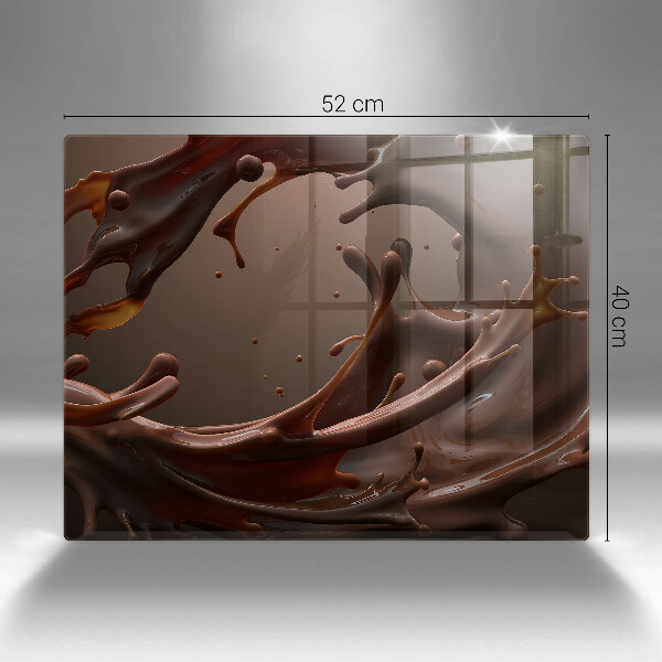 Glas Herdabdeckplatte Flüssige Schokolade