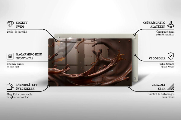 Glas Herdabdeckplatte Flüssige Schokolade