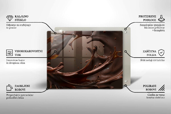 Glas Herdabdeckplatte Flüssige Schokolade
