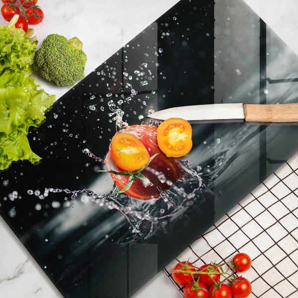 Glas Herdabdeckplatte Tomate in Wasser