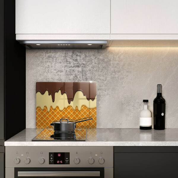 Glas Herdabdeckplatte Eistüte-Illustration