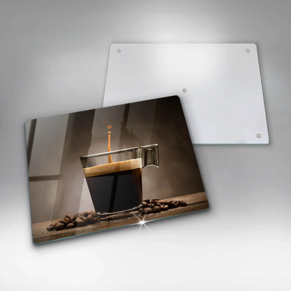 Glas Herdabdeckplatte Glas und Kaffeebohnen