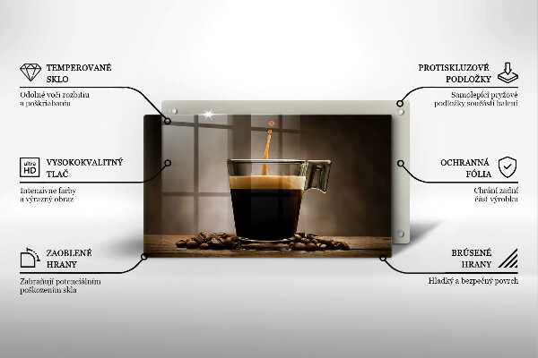 Glas Herdabdeckplatte Glas und Kaffeebohnen