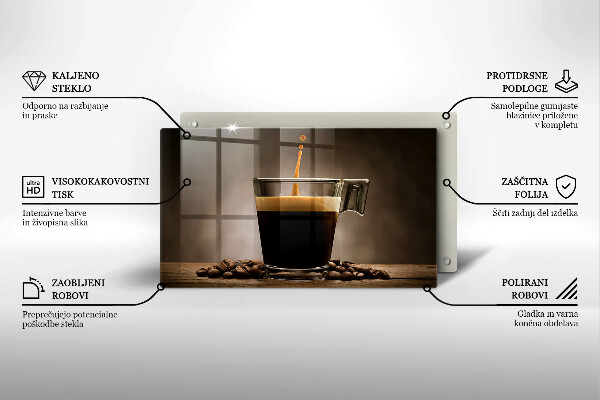 Glas Herdabdeckplatte Glas und Kaffeebohnen