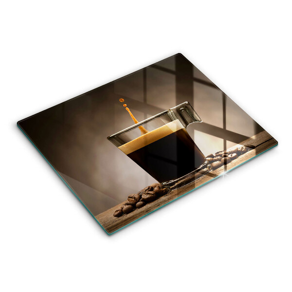 Glas Herdabdeckplatte Glas und Kaffeebohnen