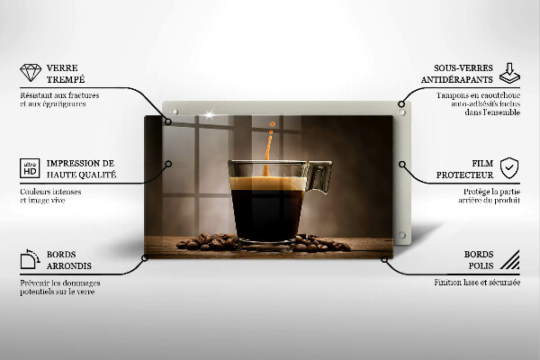 Glas Herdabdeckplatte Glas und Kaffeebohnen