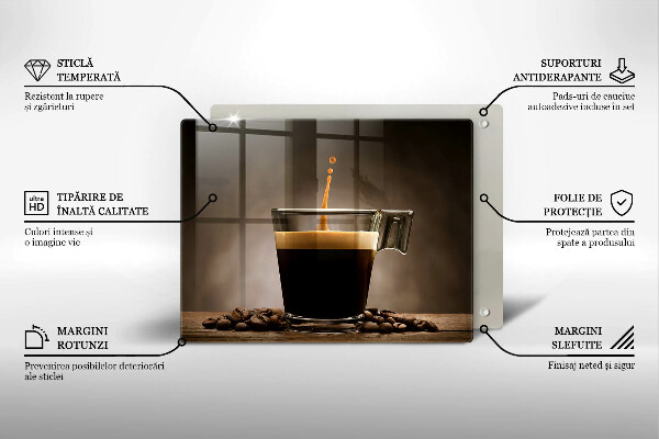 Glas Herdabdeckplatte Glas und Kaffeebohnen