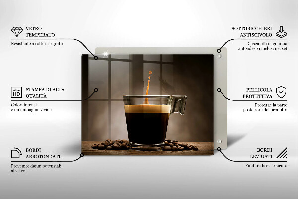 Glas Herdabdeckplatte Glas und Kaffeebohnen