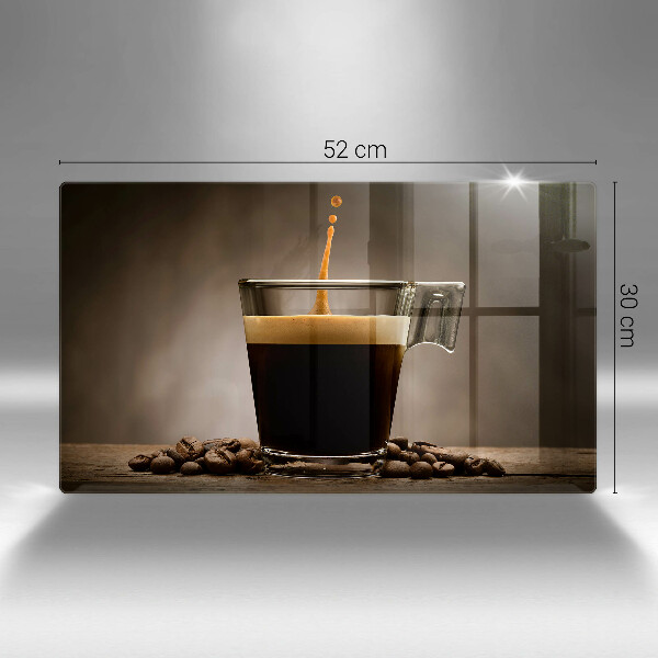 Glas Herdabdeckplatte Glas und Kaffeebohnen