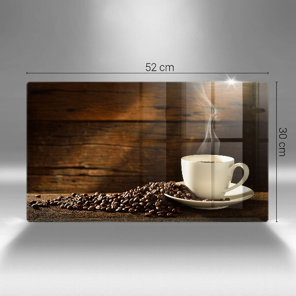 Glas Herdabdeckplatte Kaffeetasse aus Holz