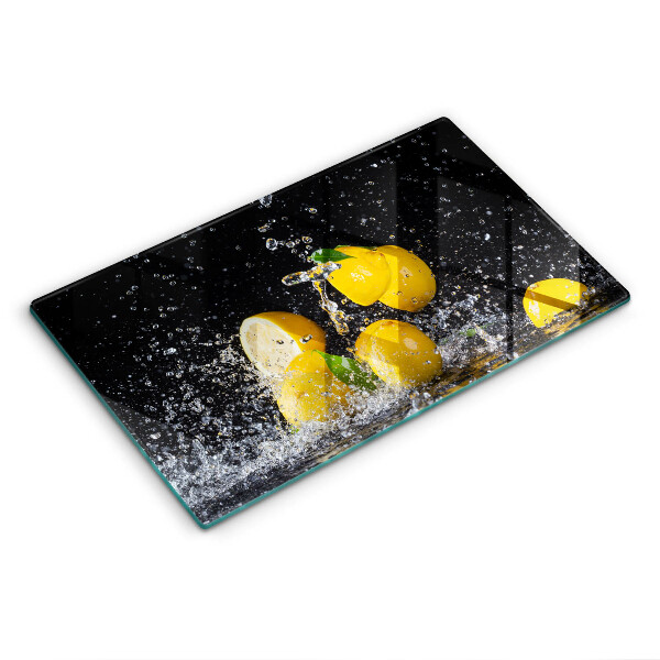 Glas Herdabdeckplatte Saftige Zitronenfrucht
