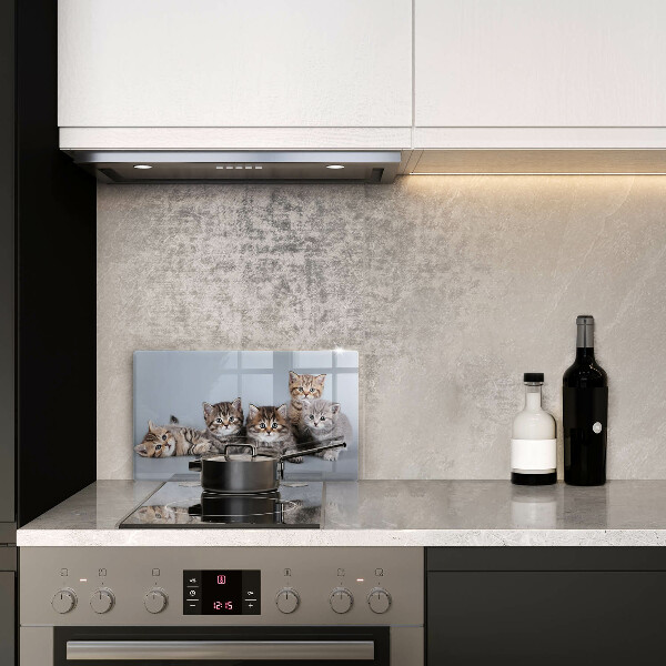 Glas Herdabdeckplatte Süße kleine Kätzchen