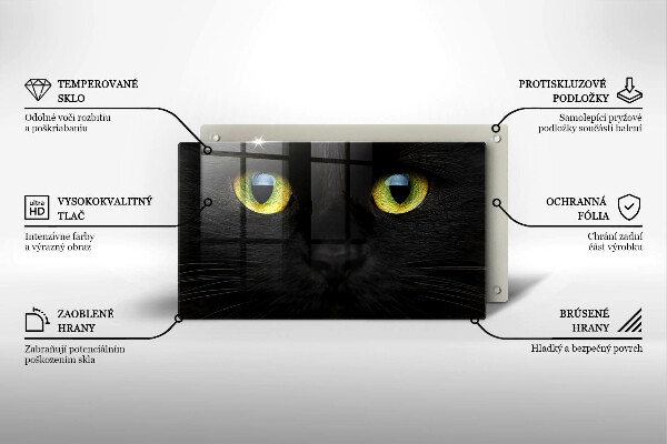 Glas Herdabdeckplatte Tierische Katzenaugen