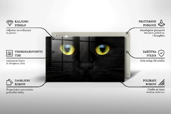Glas Herdabdeckplatte Tierische Katzenaugen