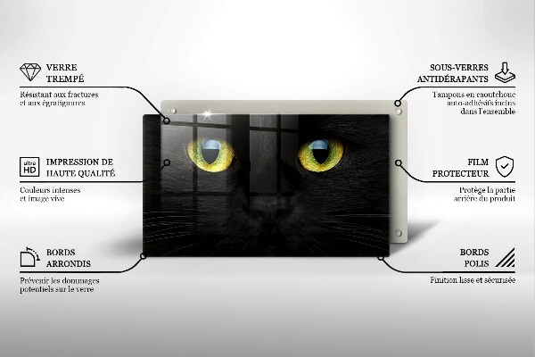 Glas Herdabdeckplatte Tierische Katzenaugen