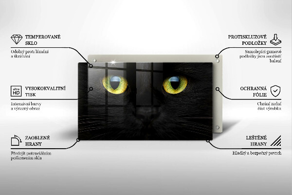 Glas Herdabdeckplatte Tierische Katzenaugen