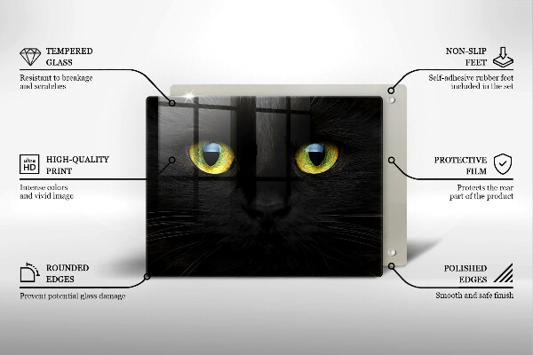 Glas Herdabdeckplatte Tierische Katzenaugen