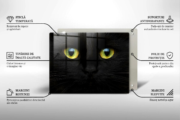 Glas Herdabdeckplatte Tierische Katzenaugen