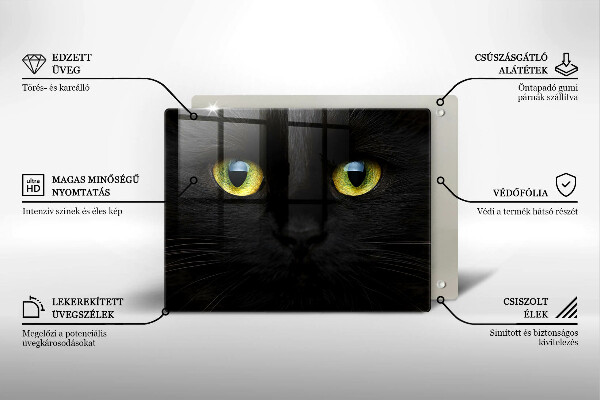 Glas Herdabdeckplatte Tierische Katzenaugen