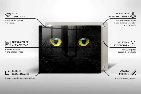 Glas Herdabdeckplatte Tierische Katzenaugen