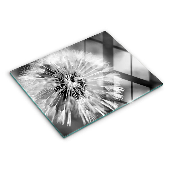Glas Herdabdeckplatte Ein zarter Löwenzahn