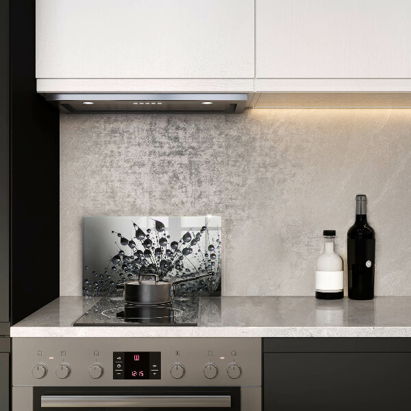 Glas Herdabdeckplatte Löwenzahn und Tau