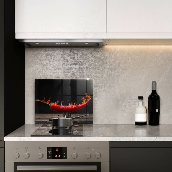 Glas Herdabdeckplatte Scharfe Chilischote