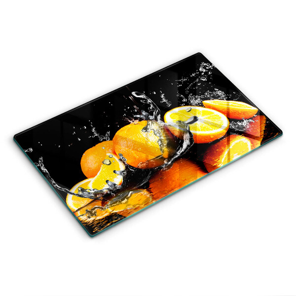 Glas Herdabdeckplatte Saftige Orangenfrucht