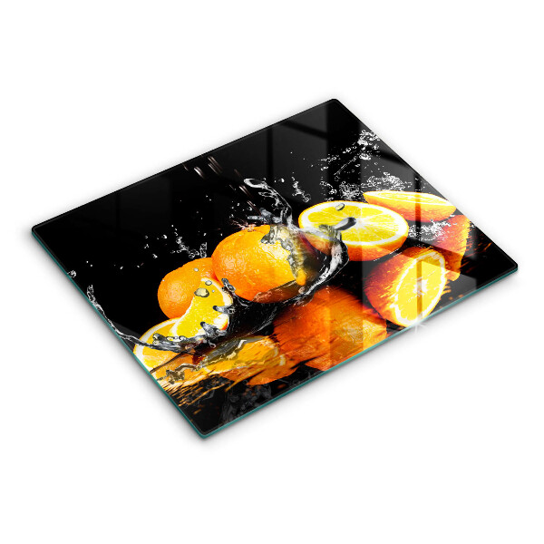 Glas Herdabdeckplatte Saftige Orangenfrucht