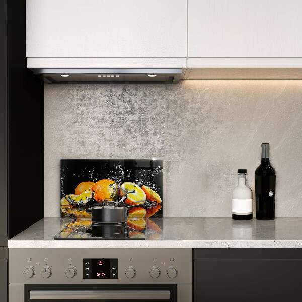 Glas Herdabdeckplatte Saftige Orangenfrucht