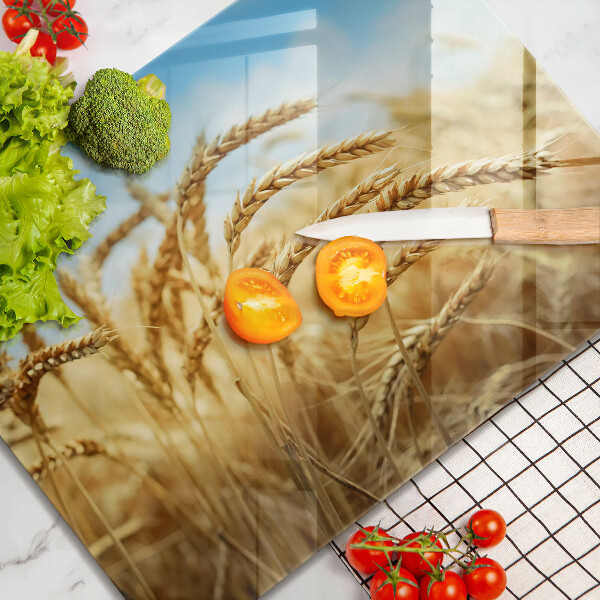 Glas Herdabdeckplatte Getreideähren auf dem Feld