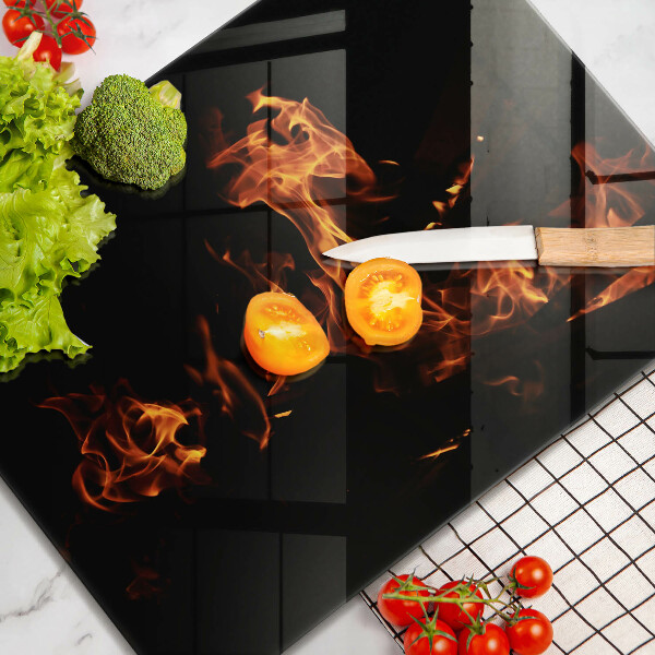 Glas Herdabdeckplatte Zünde eine lebendige Flamme an