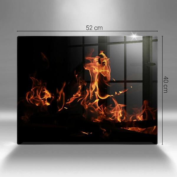 Glas Herdabdeckplatte Zünde eine lebendige Flamme an